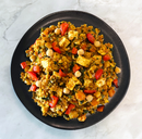Red Lentil & Chickpea Curry with Tofu, Cauliflower, Brown Rice & Spinach
