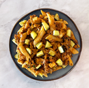 Lentil Ragu with Penne Pasta, Tofu & Baked Zucchini