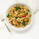 Garlic Wine Pasta with Chicken Meatballs